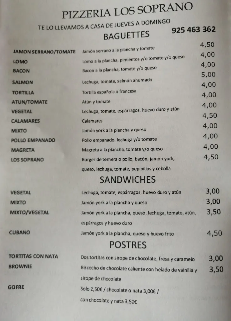 Menu_Pizzeria Burguer Los Soprano_Madridejos_image_2