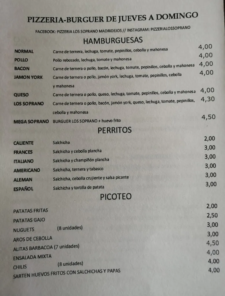 Menu_Pizzeria Burguer Los Soprano_Madridejos_image_3