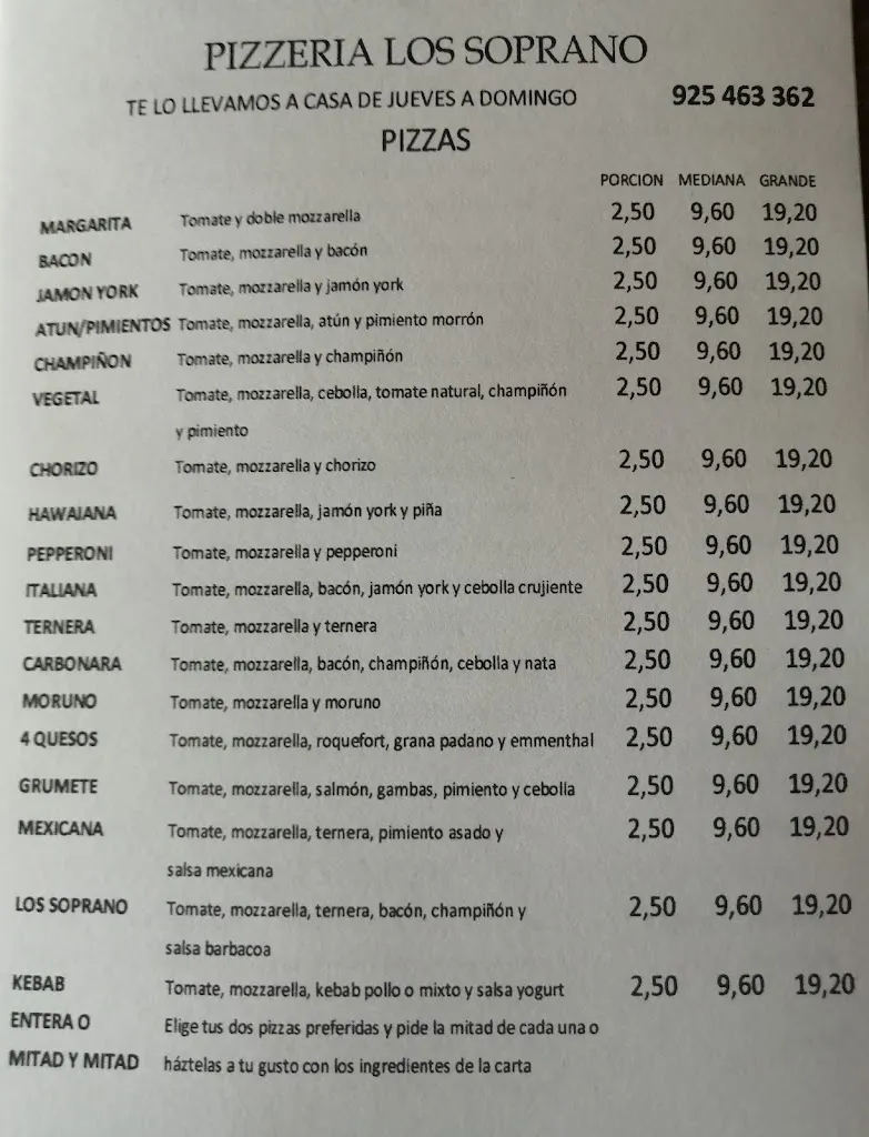 Menu_Pizzeria Burguer Los Soprano_Madridejos_image_4