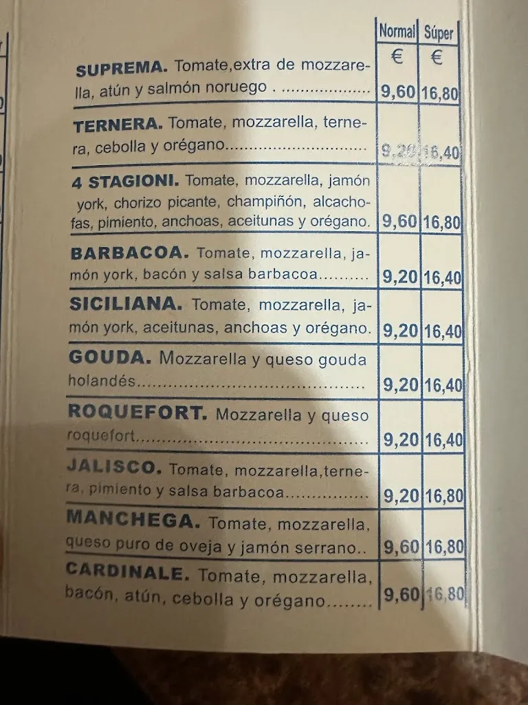 Menu_Pizzeria Michelangelo_Madridejos_image_1