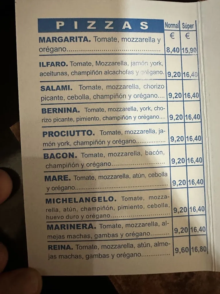 Menu_Pizzeria Michelangelo_Madridejos_image_3