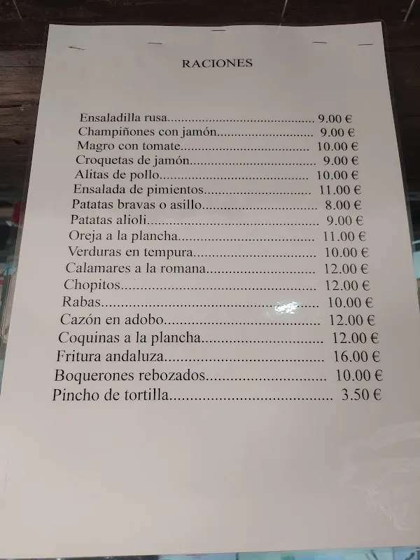 Menu_Bar Restaurante El Castillo_Maqueda_image_2