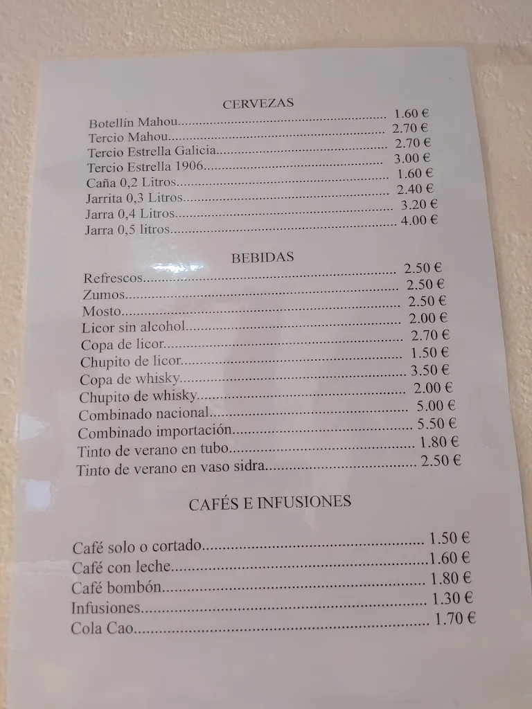 Menu_Bar Restaurante El Castillo_Maqueda_image_3