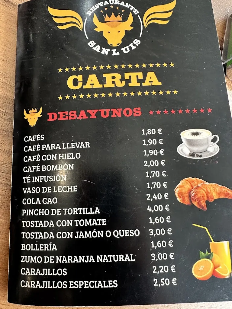 Menu_Bar Restaurante San Luis_Mascaraque_immagine_3