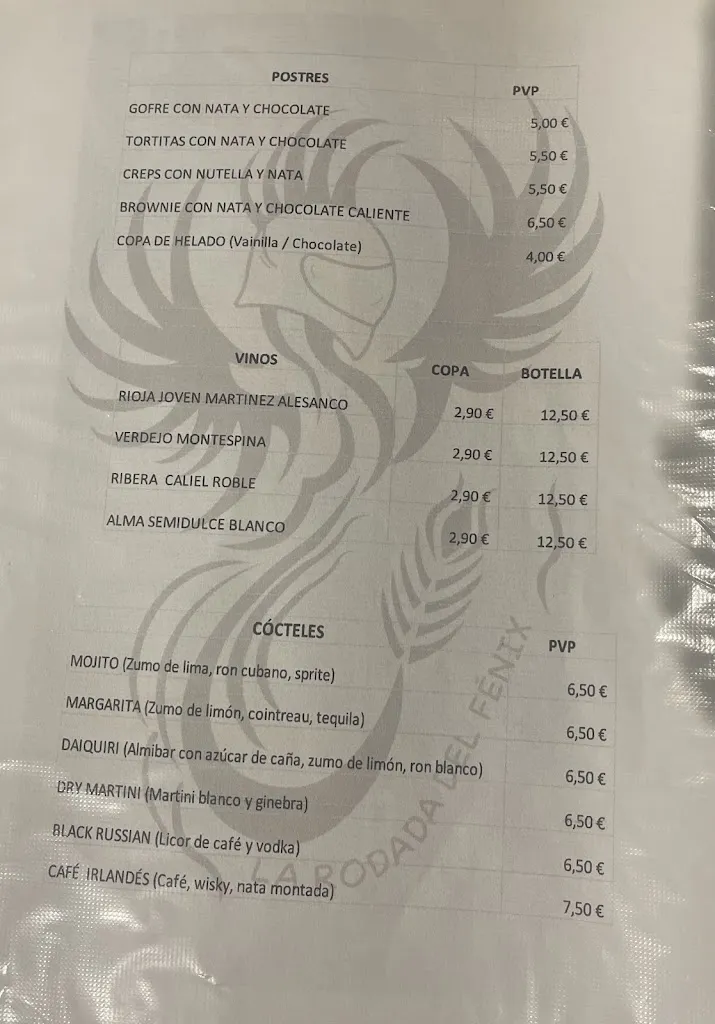 Menu_La Rodada del Fénix_Illescas_image_1