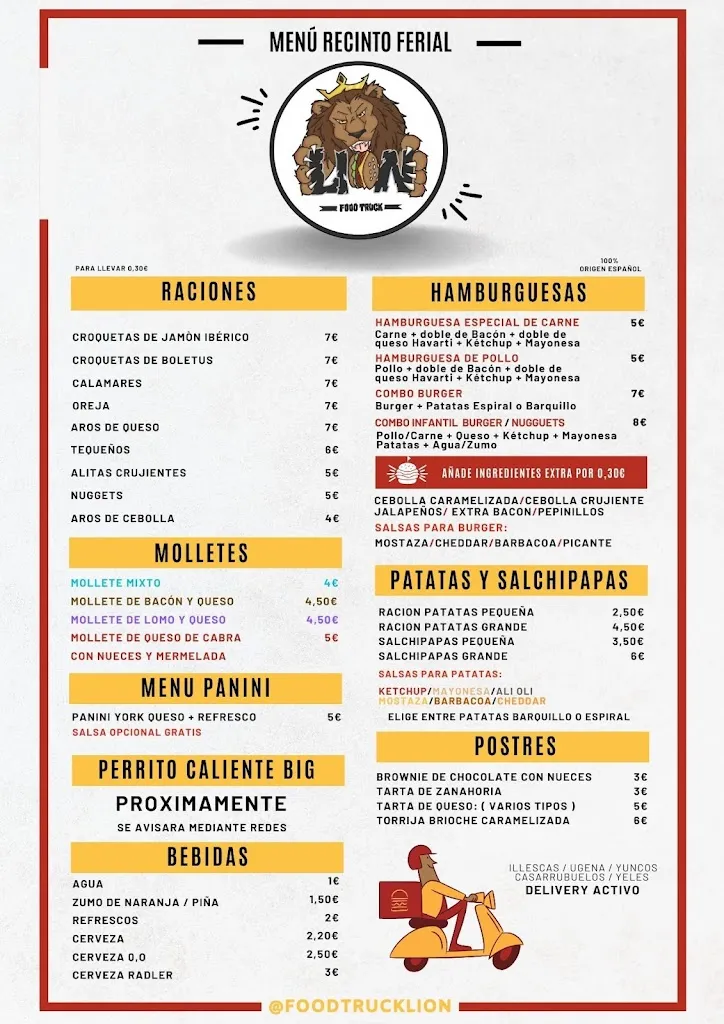 Menu_Hamburguesería Illescas | Foodtruck Lion Recinto Ferial_Illescas_image_1