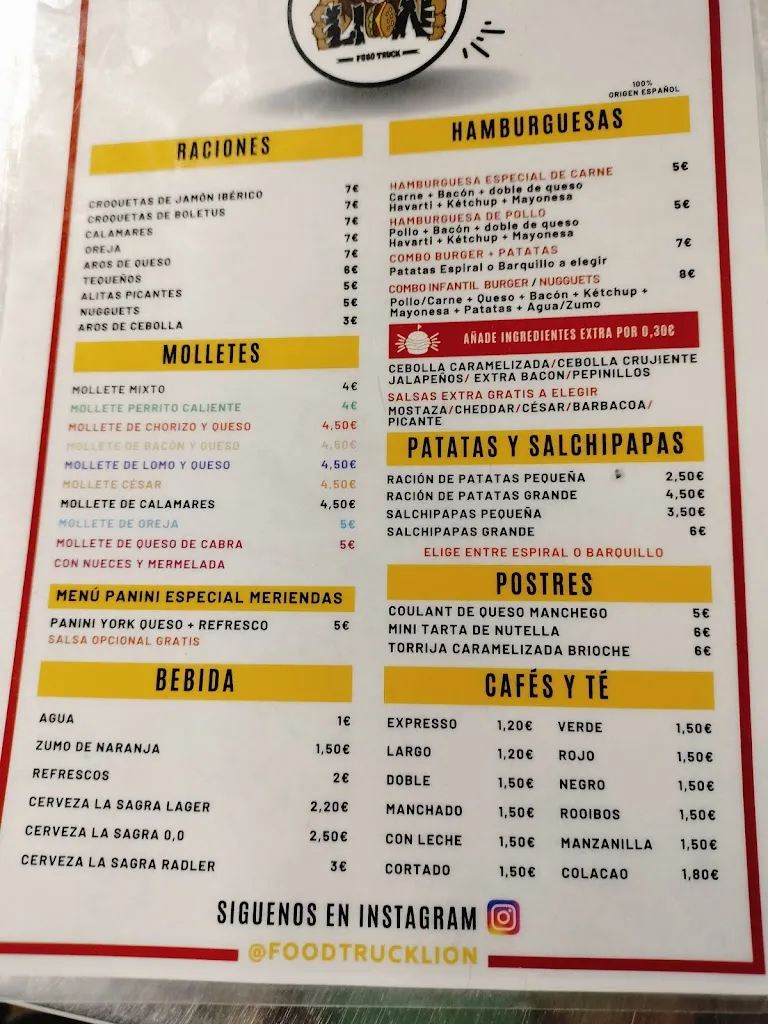 Menu_Hamburguesería Illescas | Foodtruck Lion Recinto Ferial_Illescas_image_2