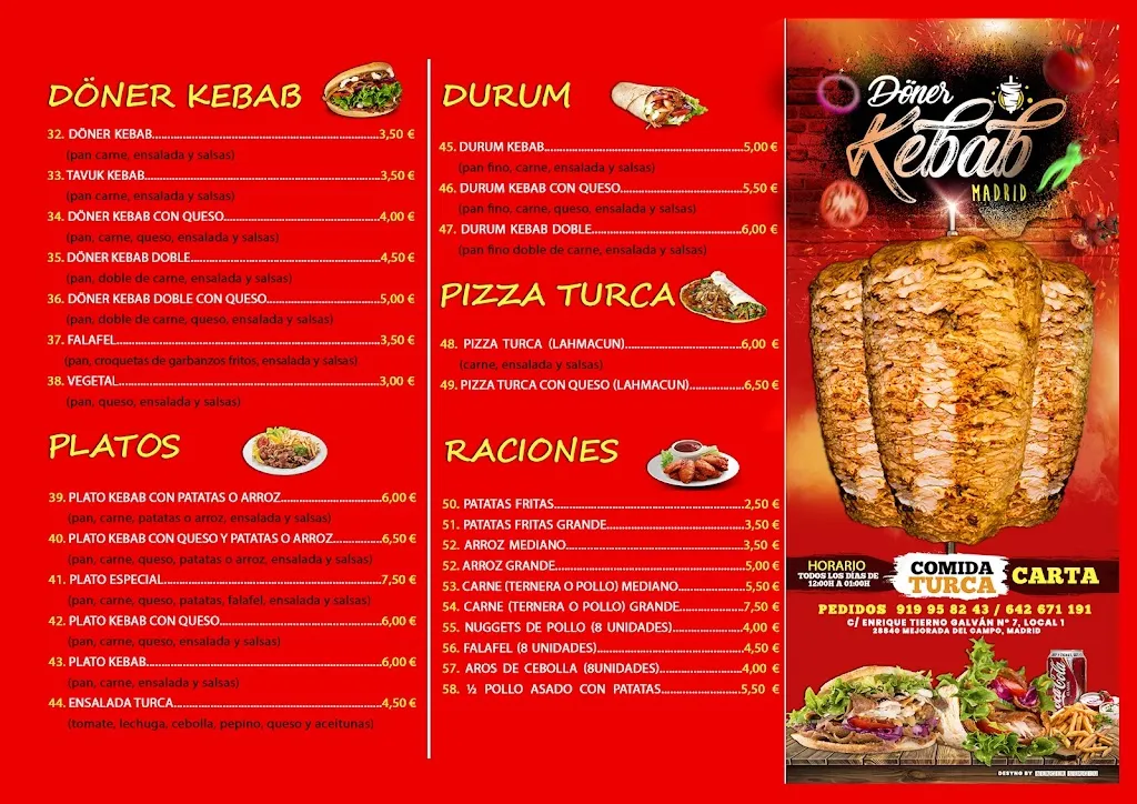 Menu_Döner Kebab Madrid Mejorada del Campo_Mejorada_image_3