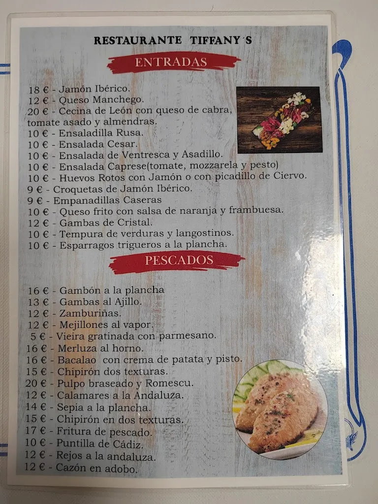 Menu_Restaurante Tiffany'S_Mocejón_immagine_2