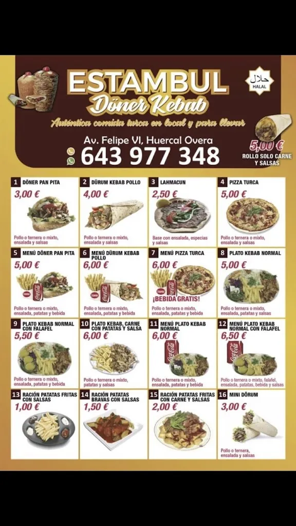 Menu_Estambul Kebab_Huércal-Overa_immagine_1
