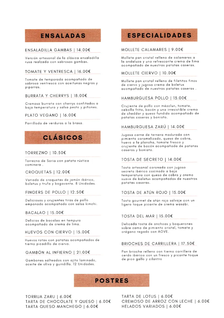 Menu_Zarú Gastrobar_Mocejón_image_3