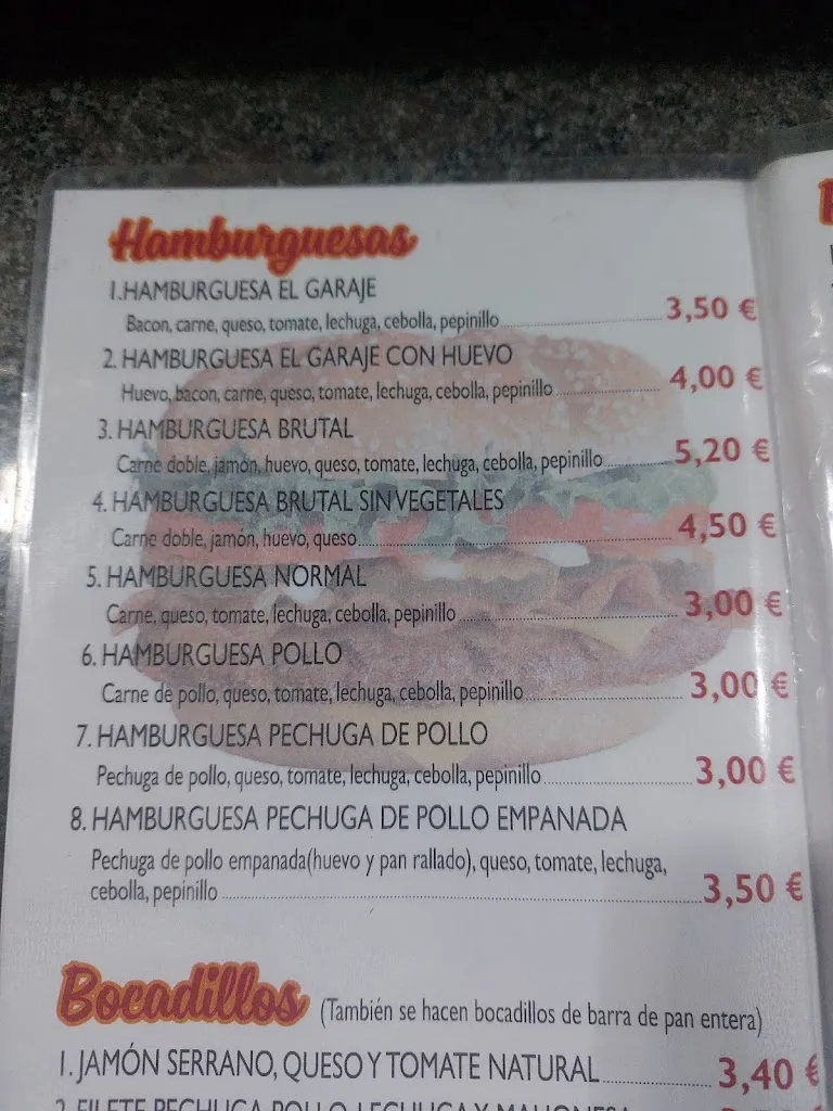 Menu_El Garaje_Navalcán_image_1