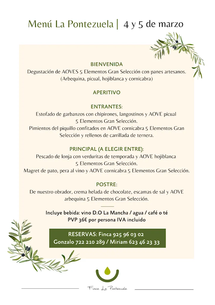 Menu_Restaurante Finca La Pontezuela_Navalmorales Los_image_1