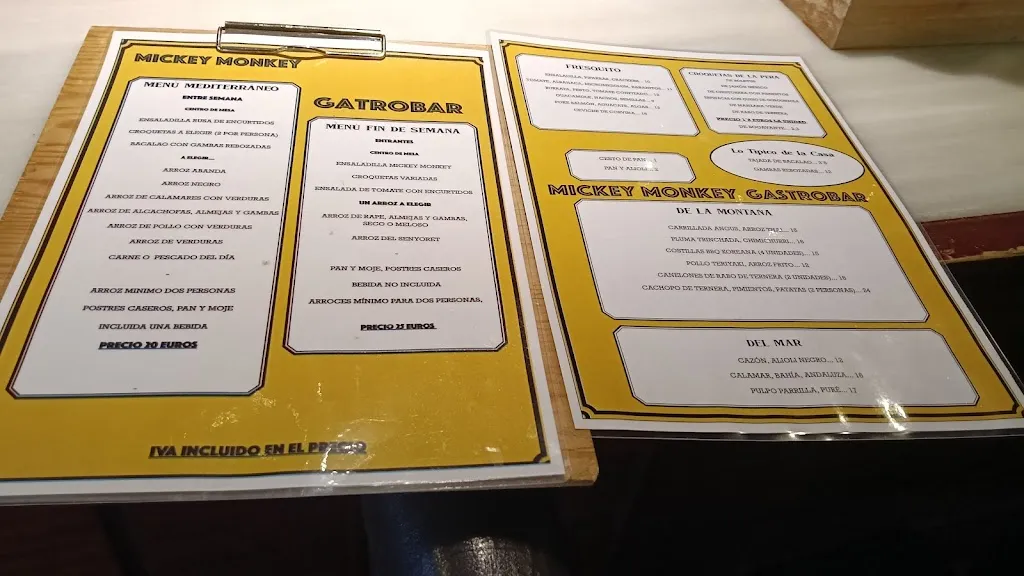 Menu_Mickey Monkey Gastrobar_Cerceda_image_1