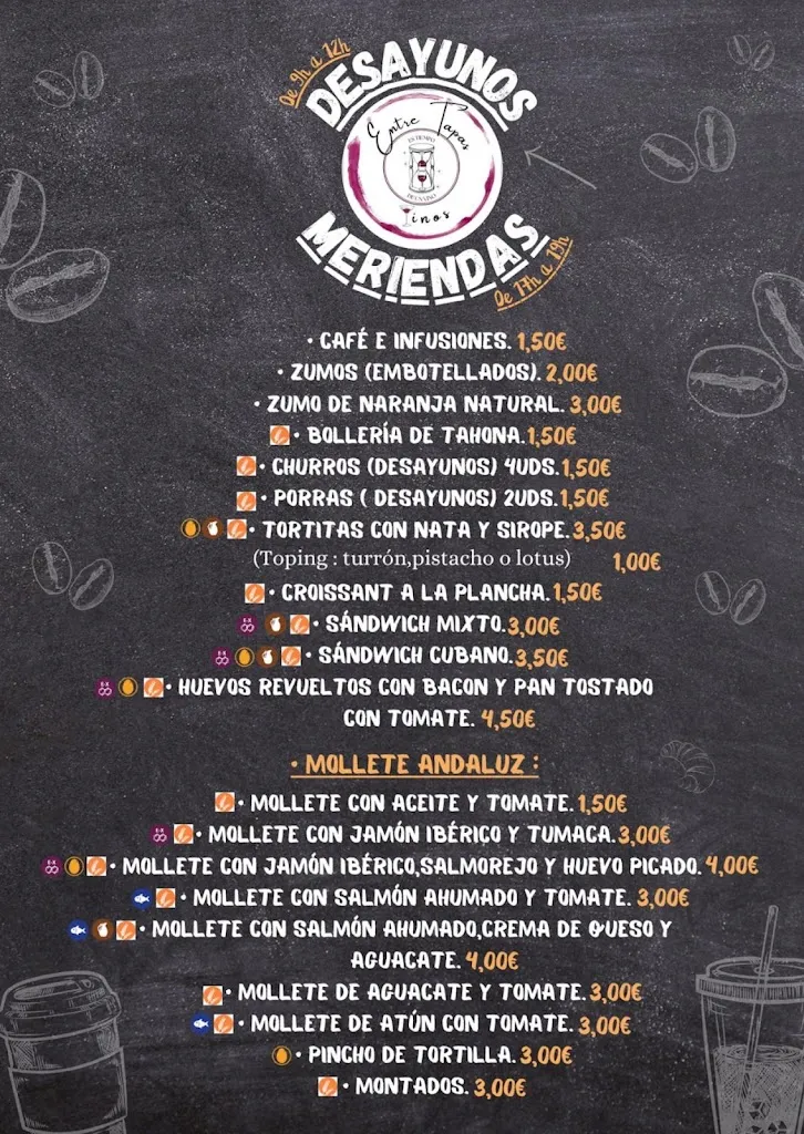 Menu_Cervecería Entre Tapas y Vinos_Olías del Rey_image_2