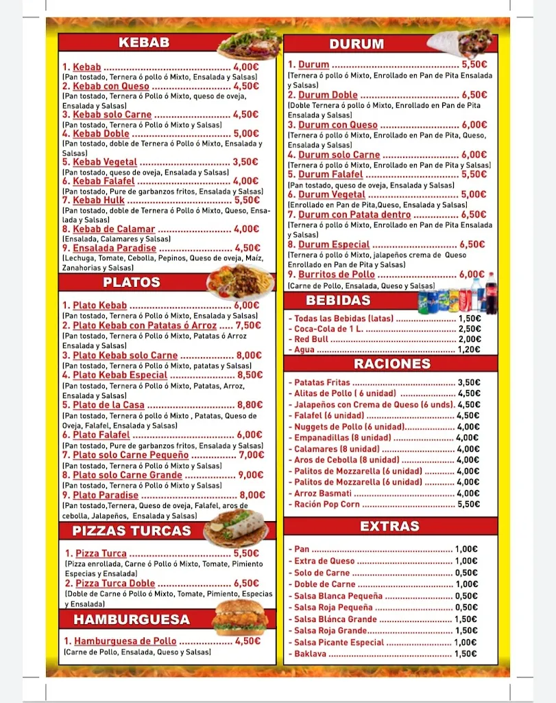 Menu_PARADISE KEBAB OLÍAS_Olías del Rey_image_1