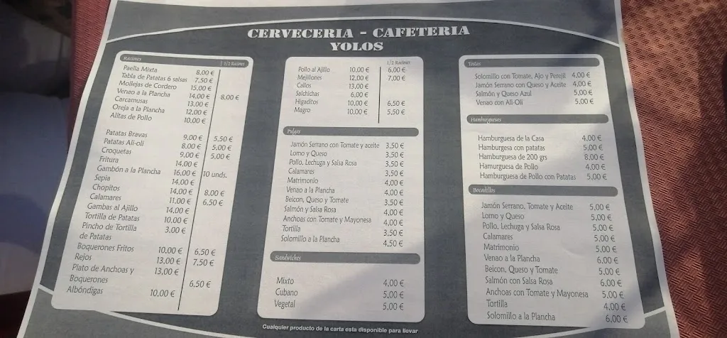 Menu_Bar Yolos_Olías del Rey_image_1