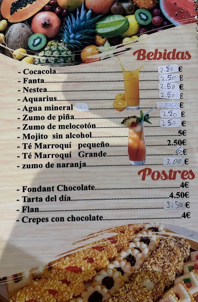 Menu_Tajine House Oropesa_Oropesa_image_3