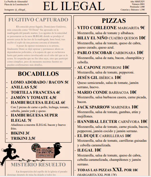 Menu_Pizzeria El Ilegal_Puebla de Almoradiel La_image_1