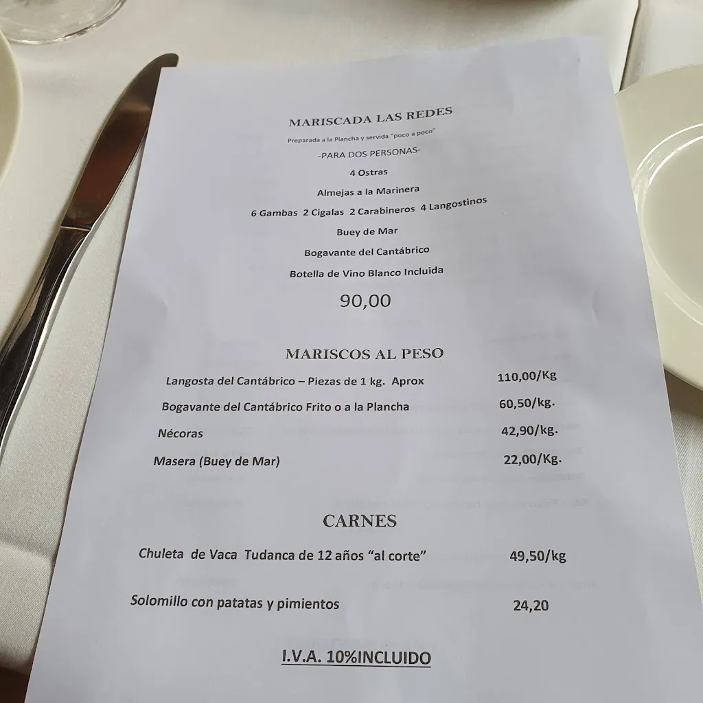 Menu_Restaurante Las Redes_Puerto de San Vicente_image_2