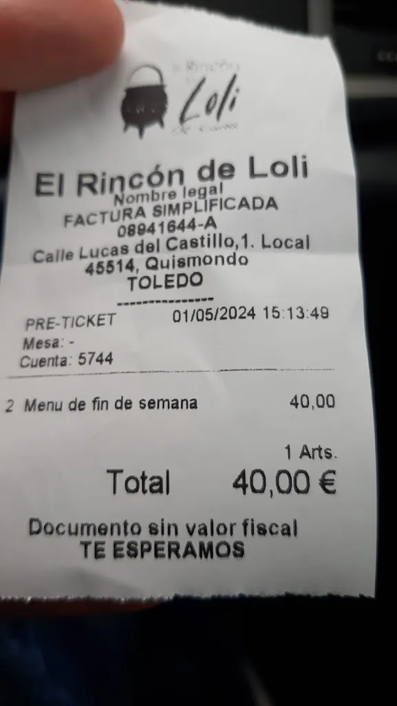 Jason Davies_Restaurante El Rincón de Loli_Quismondo_recensione