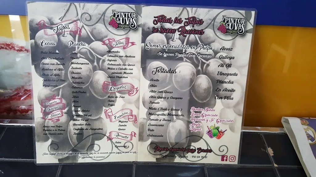 Menu_Taberna El Pintor de Uvas_Pechina_image_1