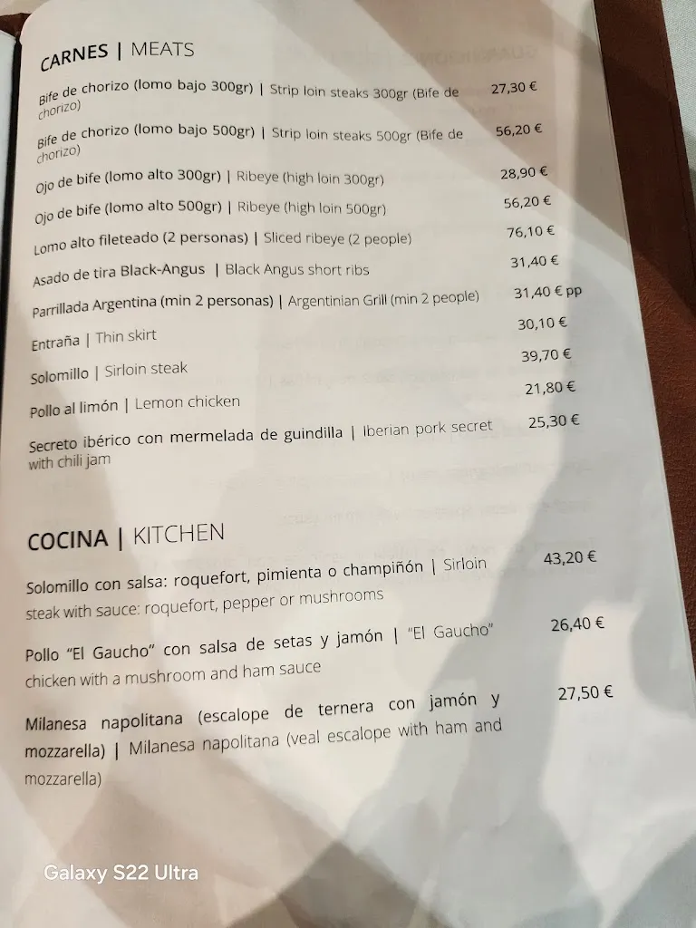 Menu_Parrilla El Gaucho_Parrillas_immagine_2