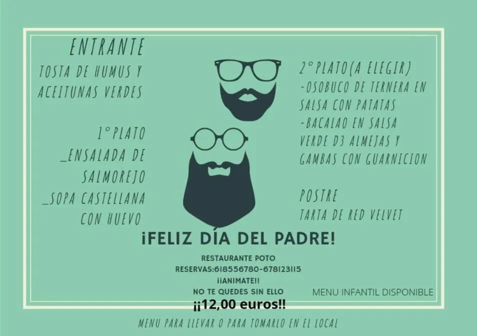 Menu_Bar Restaurante Poto_San Bartolomé de las Abiertas_image_3