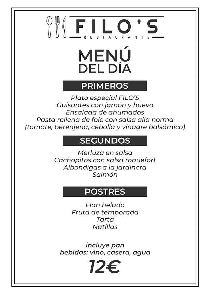 Menu_Cervecería Restaurante Filo's_San Martín de Pusa_image_3