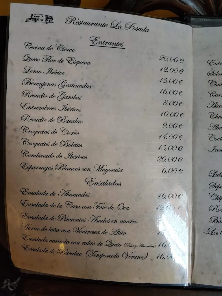 Menu_Restaurante y Casa Rural La Posada_Robledo del Mazo_image_2