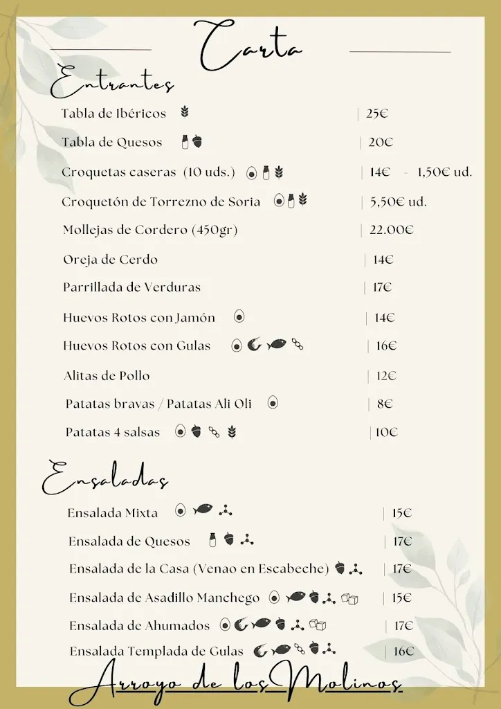 Menu_Restaurante Arroyo de los Molinos_San Pablo de los Montes_image_2