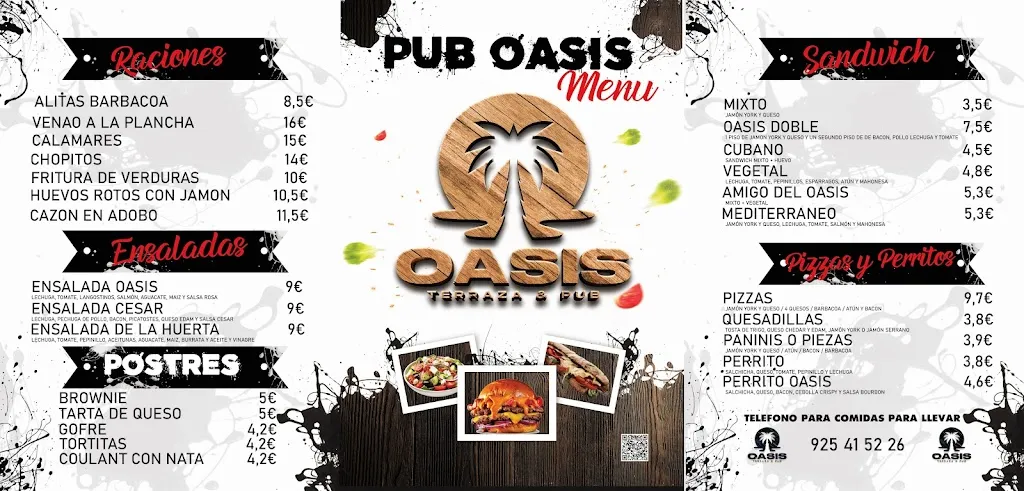 Menu_The Oasis_San Pablo de los Montes_image_3