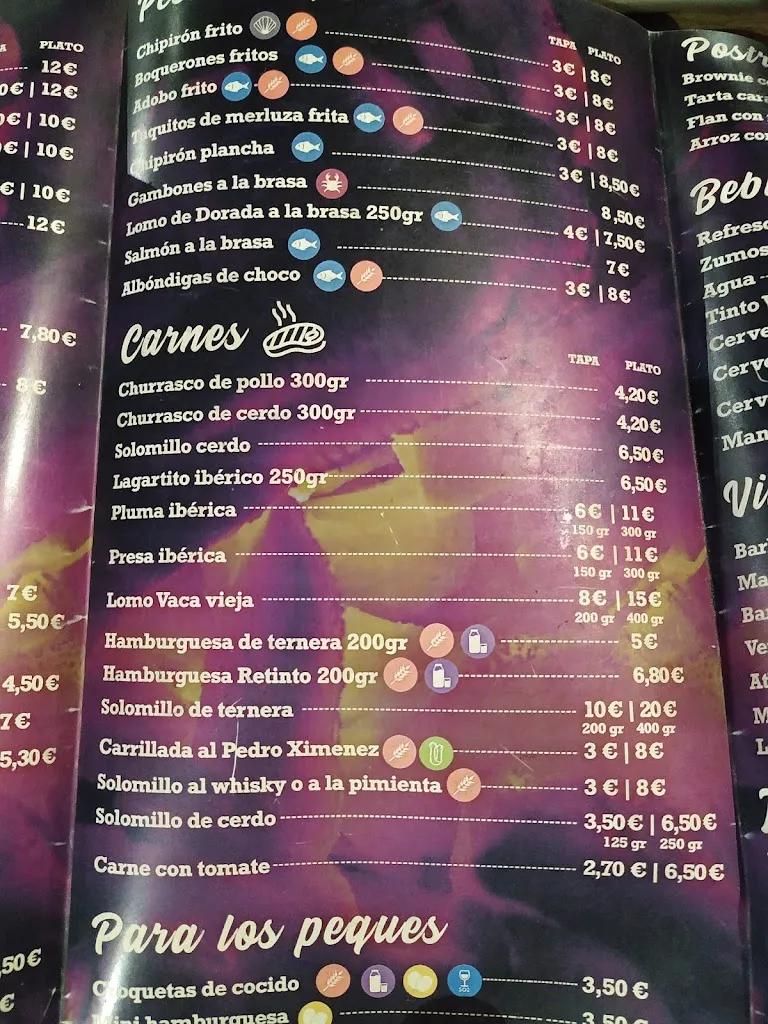 Menu_BAR RESTAURANTE ALOJAMIENTO CUATRO CAMINOS_San Pablo de los Montes_image_1