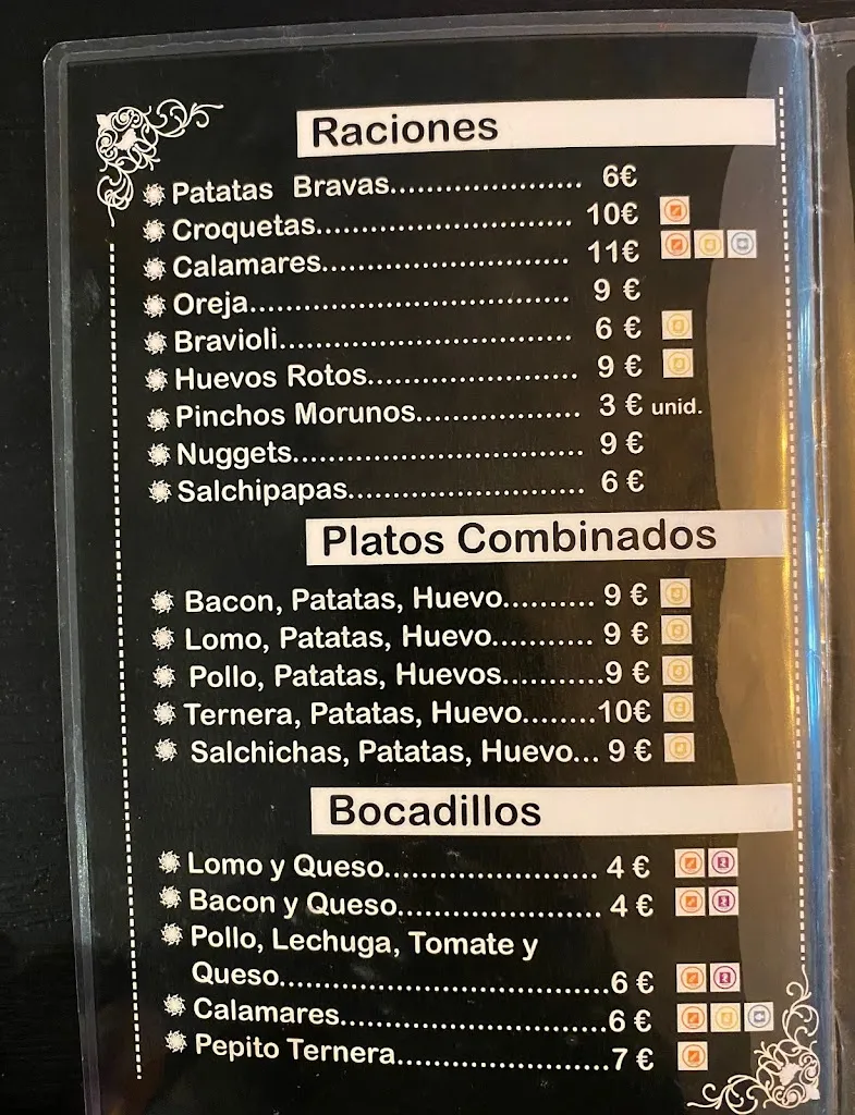 Menu_Garrison Bar_Santa Cruz del Retamar_image_1