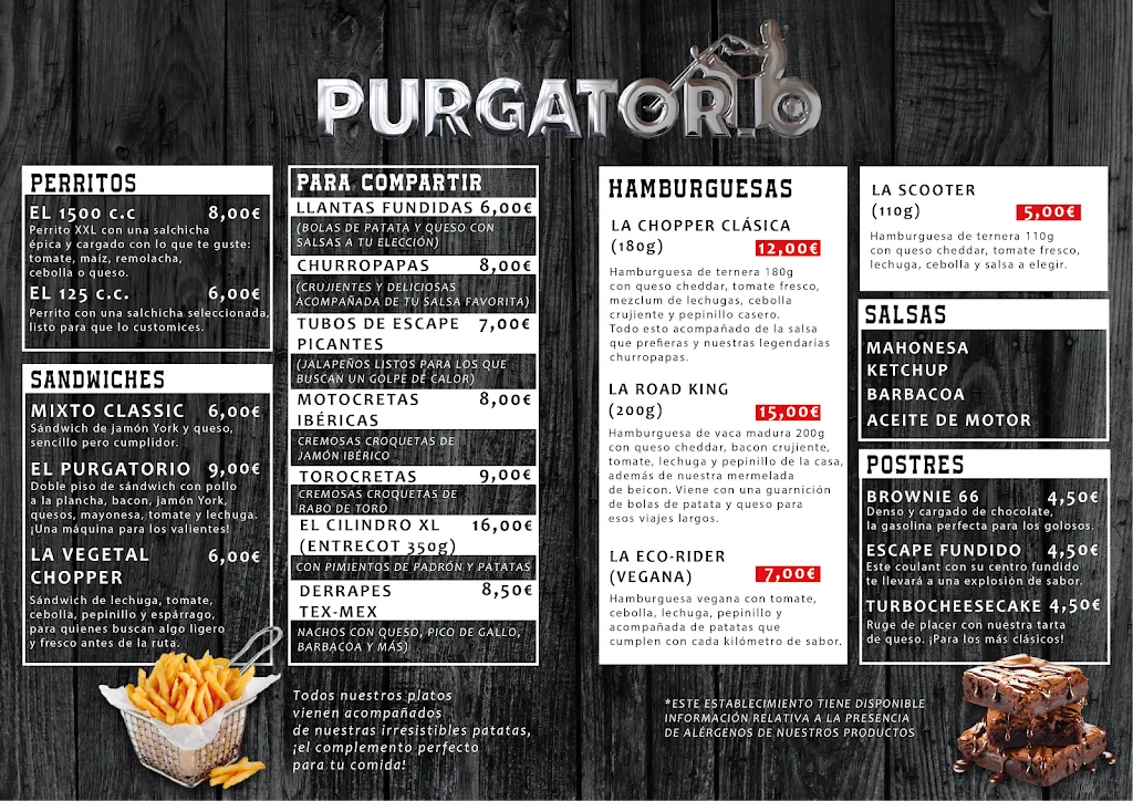Menu_Purgatorio Biker-Bar_Santa Cruz del Retamar_image_1