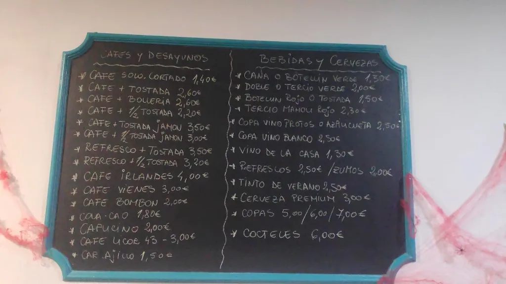 Menu_Bar Jauja_Santa Cruz del Retamar_immagine_1