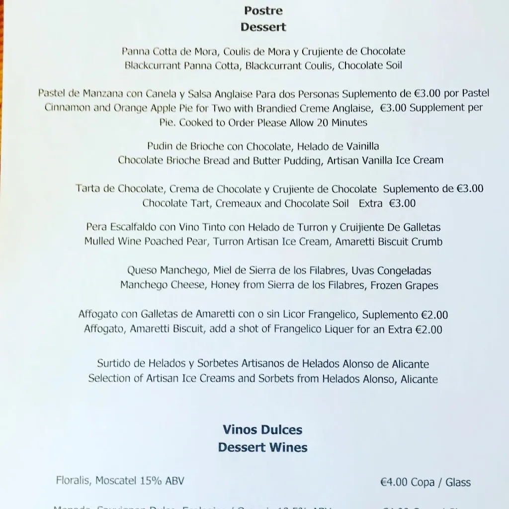 Menü_Restaurante La Parata_Mojacar_Bild_1