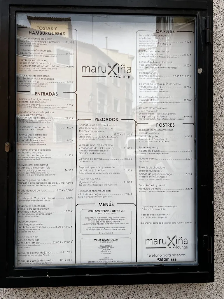 Menu_Maruxiña Lounge_Retamoso de la Jara_image_1