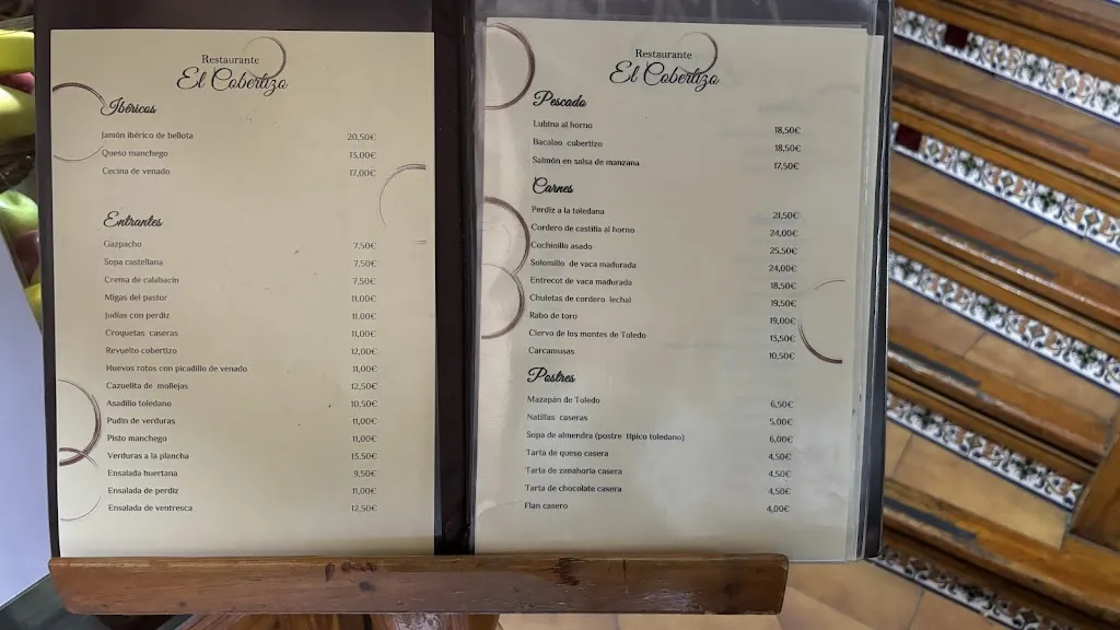 Menu_Restaurante El Cobertizo_Retamoso de la Jara_immagine_1