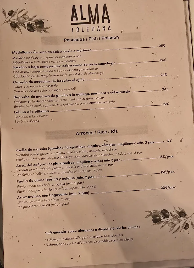 Menü_Restaurante Alma Toledana_Retamoso de la Jara_Bild_2