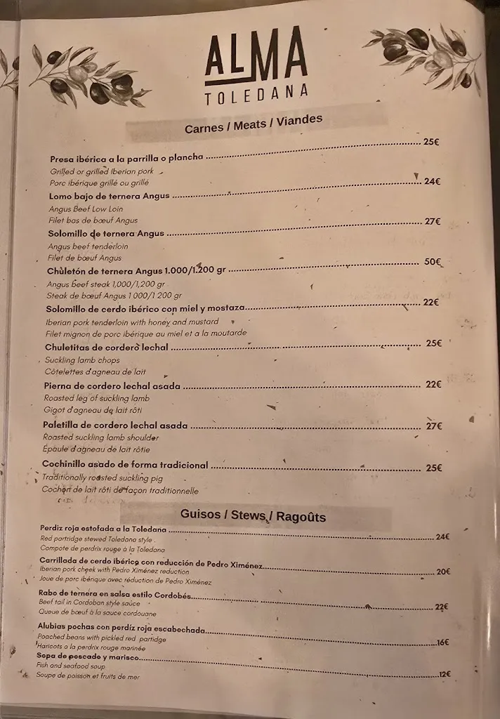 Menü_Restaurante Alma Toledana_Retamoso de la Jara_Bild_3