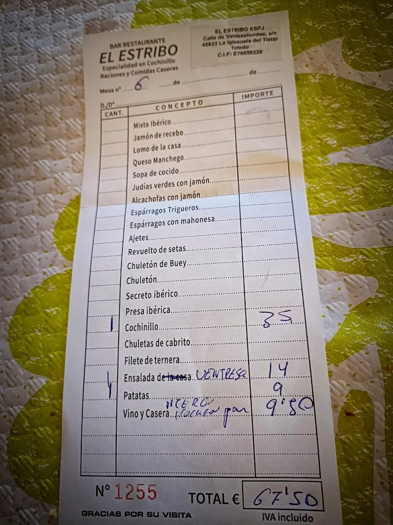 Menu_Restaurante el estribo_Sartajada_image_2