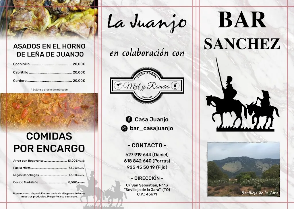 Menu_Bar Sánchez “Casa Juanjo