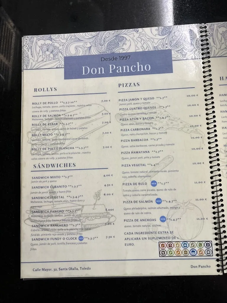 Menu_Don Pancho_Santa Olalla_image_3