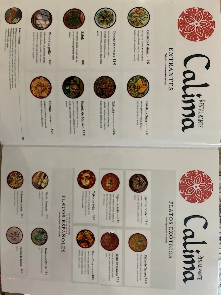 Menu_Restaurante Calima_Mojacar_immagine_1