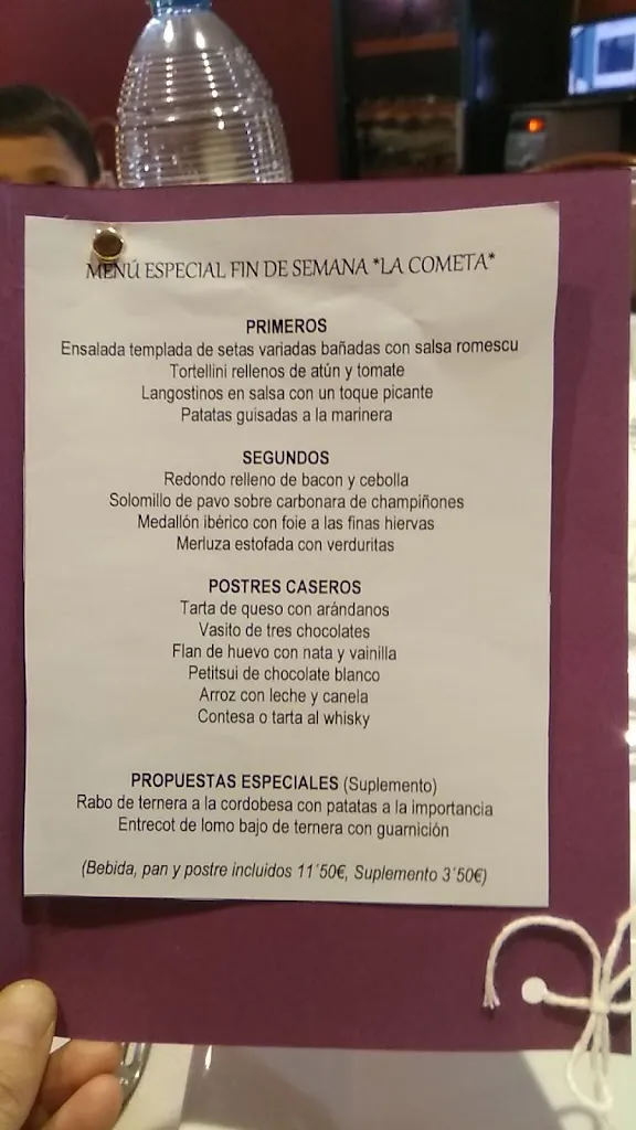 Menu_Bar Restaurante La Cometa_Santa Olalla_image_3