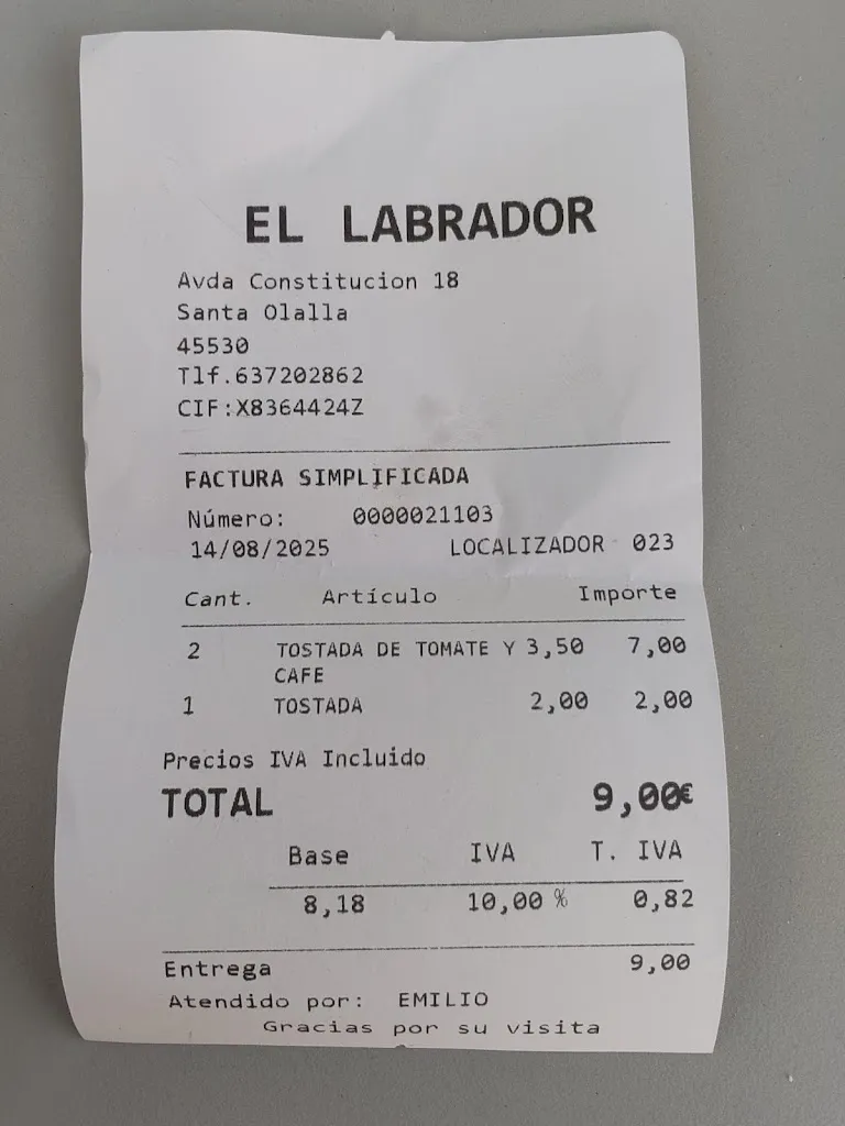 Vicky_Bar Restaurante El Labrador_Santa Olalla_review