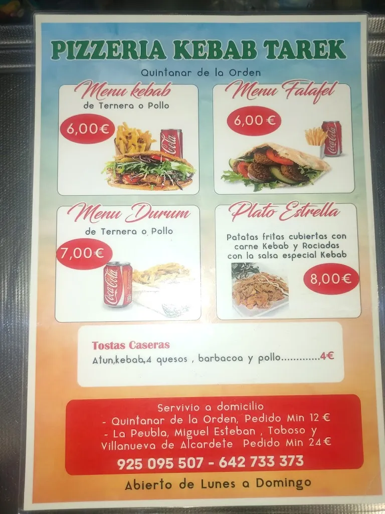 Menu_CAFETERÍA KEBAB TAREK_Quintanar de la Orden_image_4