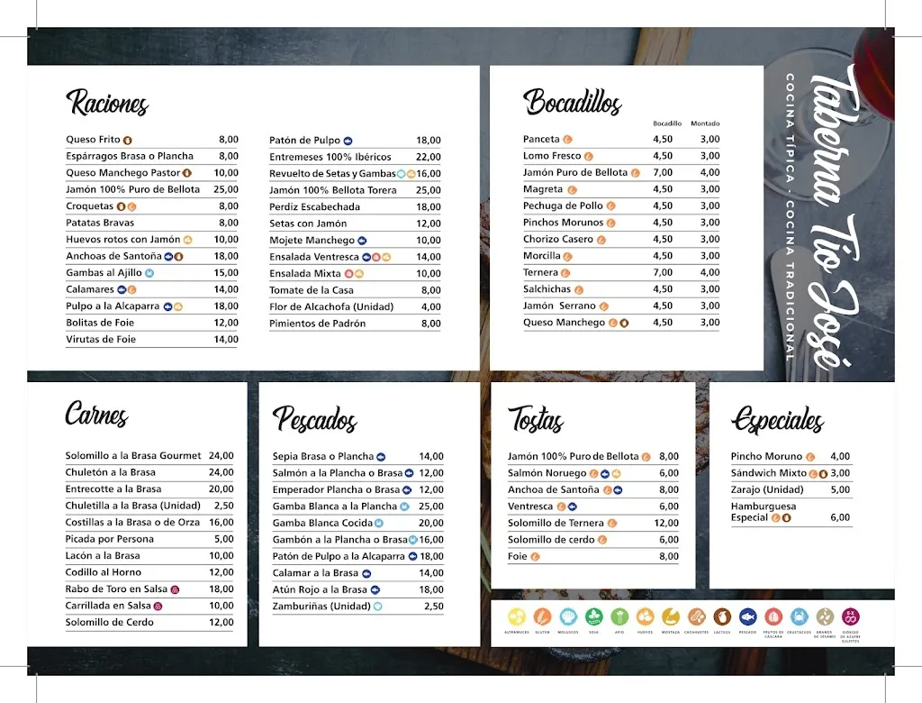 Menu_Taberna Tío José_Quintanar de la Orden_immagine_2