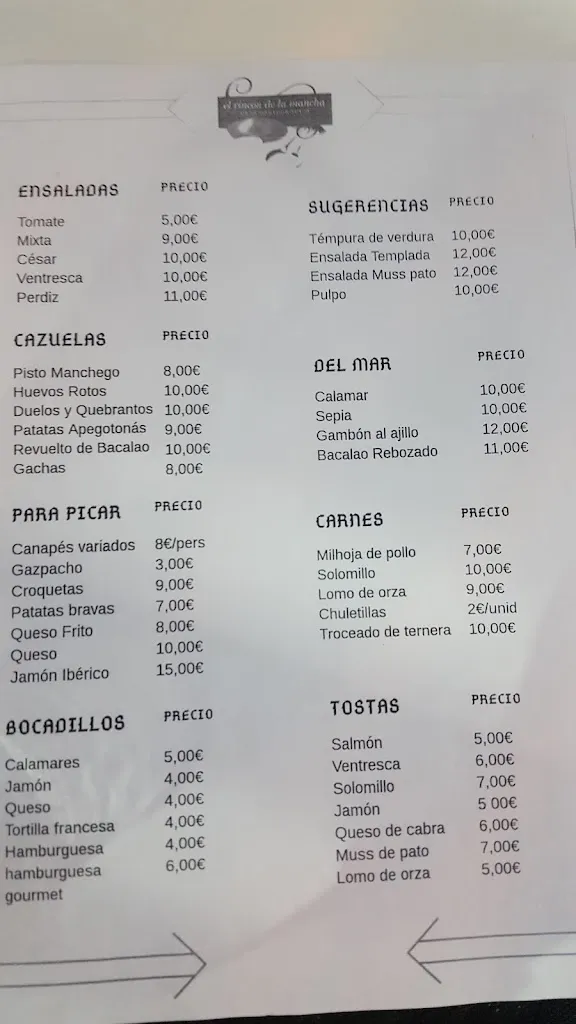 Menu_Restaurante Casa Gastronómica El Rincón de la Mancha_Toboso El_image_2